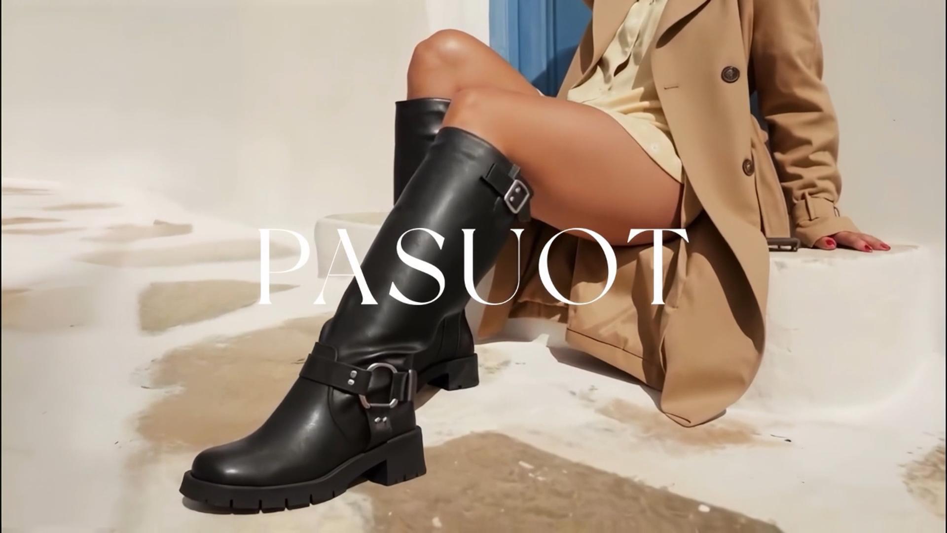 Amazon.com | Pasuot Wide Calf Boots for Women - Black Knee High